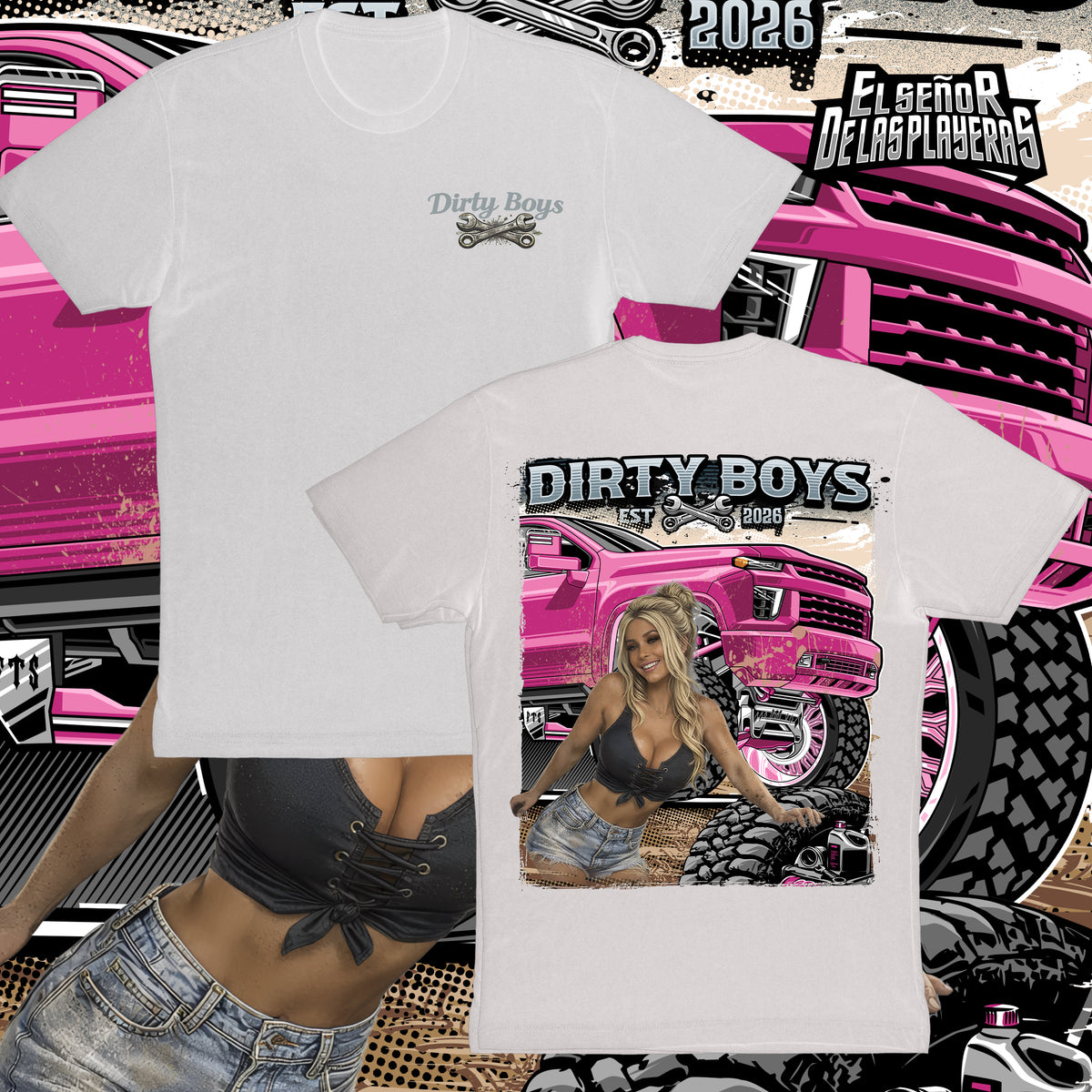 Dirty Boys White Tee