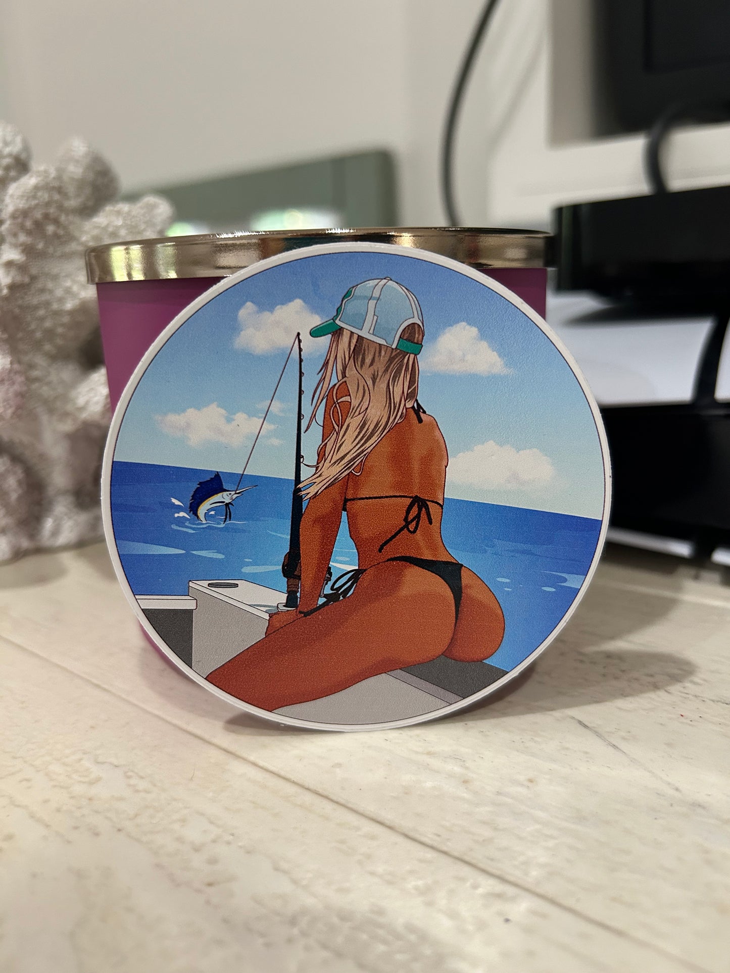 Booty Fishing Sticker